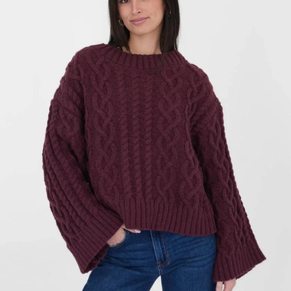 Grey Bandit Cable Knit Sweater